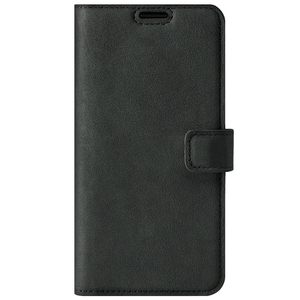 Handyhülle aus Leder RFID Wallet case - Nubuk Dunkelgrau - TPU Schwarz