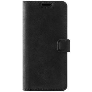 Handyhülle aus Leder RFID Wallet case - Nubuk Schwarz - TPU Schwarz