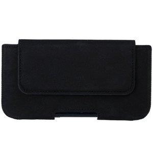 Naturleder Belt case - Nubuck Schwarz