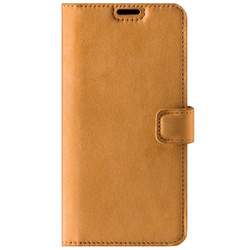 Wallet case - Nubuk Camel - Transparentes TPU