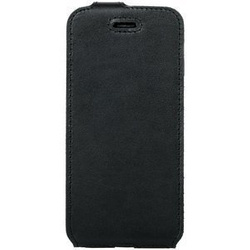 Handy einsteckhülle leder Flip case - Costa Schwarz - Transparentes TPU