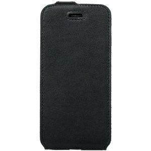 Handy einsteckhülle leder Flip case - Costa Schwarz - Transparentes TPU