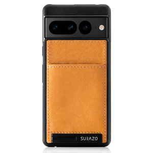 Lederschutzhülle Back case mit Ständer - Nubuk Camel - TPU Schwarz