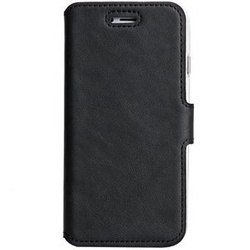 Leder case Slim cover - Costa Schwarz - Transparentes TPU