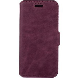 Leder case Slim cover - Burgund - Transparentes TPU