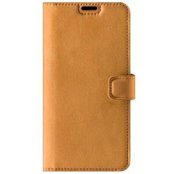 RFID Wallet case - Nubuk Camel - TPU Schwarz