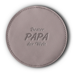 Lederuntersetzer für eine Tasse - Costa Grau - Bester Papa der Welt