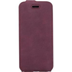 Handy einsteckhülle leder Flip case - Burgund - Transparentes TPU