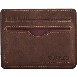 Slim Card Wallet - Nussbraun