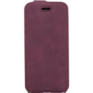 Handy einsteckhülle leder Flip case - Burgund - Transparentes TPU