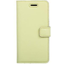 Handyhülle aus Leder Wallet case - Pastel Zitrone - TPU Schwarz